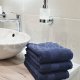 Medvilninis frotinis vonios rankšluostis tamsiai mėlynas